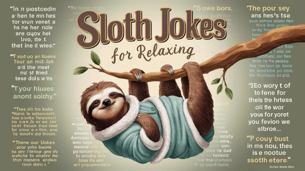 Sloth Jokes for Relaxing