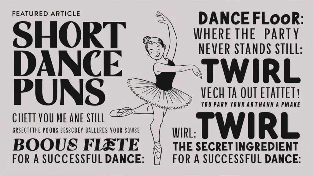 Short Dance Puns