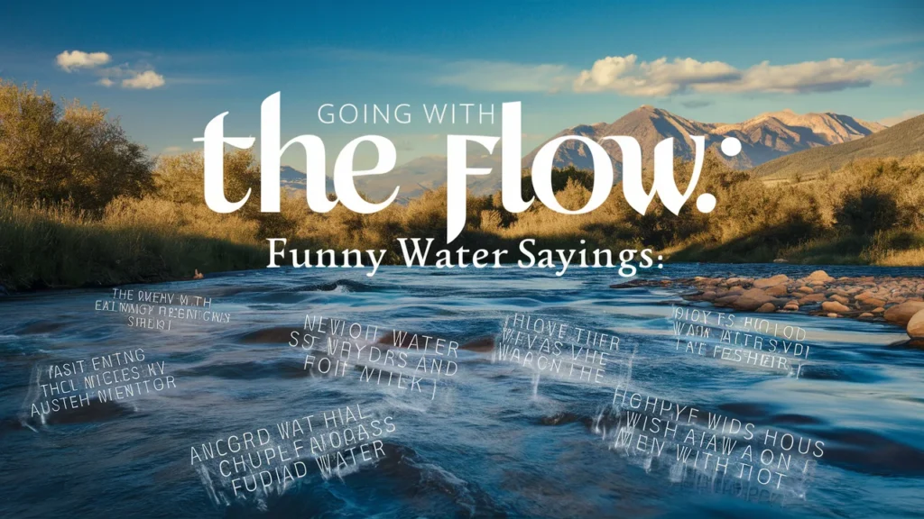 Going with the Flow: Funny Water Sayings