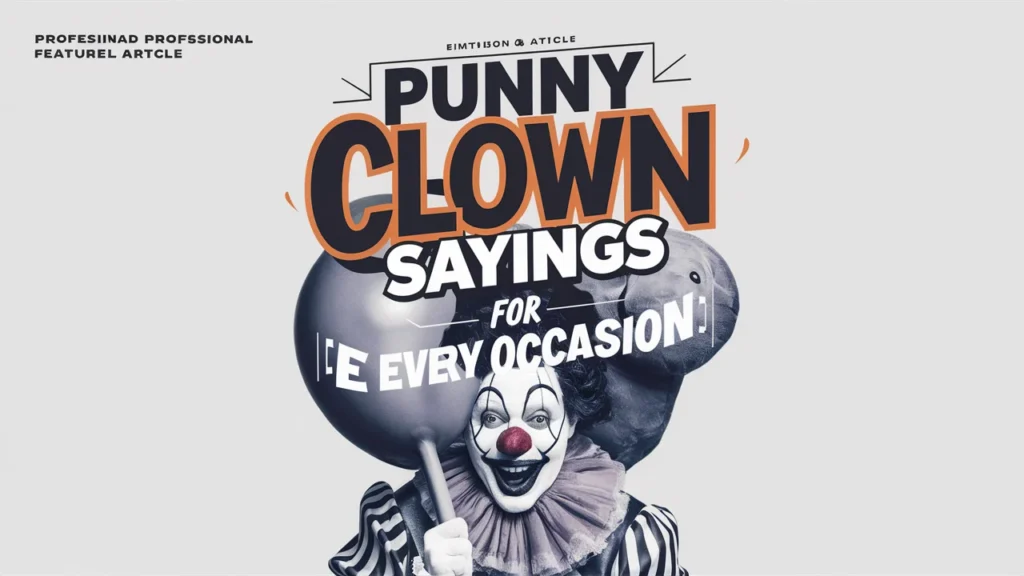 Punny Clown Sayings for Every Occasion