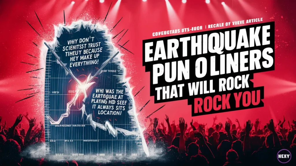 Earthquake Pun One-Liners That Will Rock You