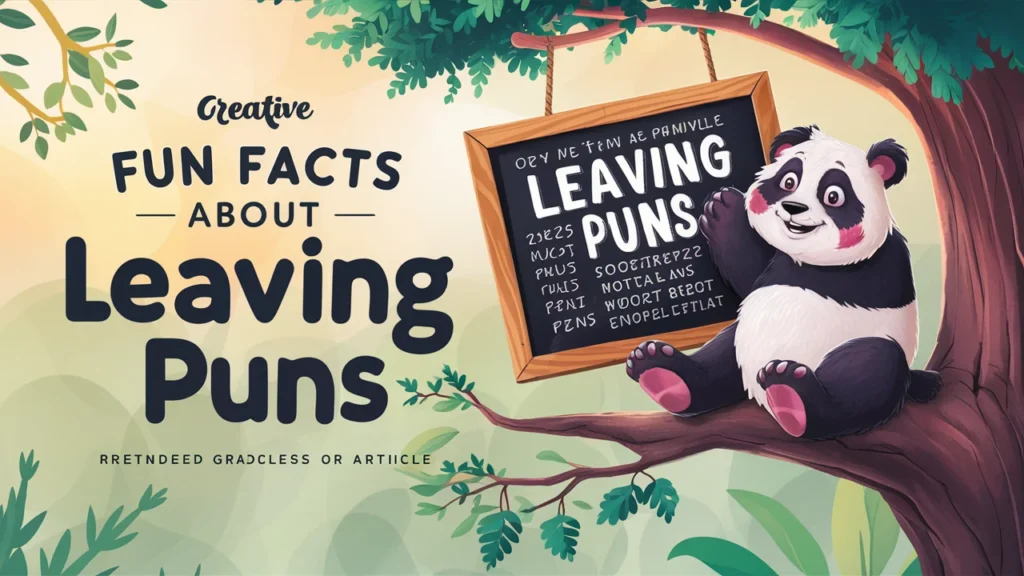 Fun Facts About Leaving Puns